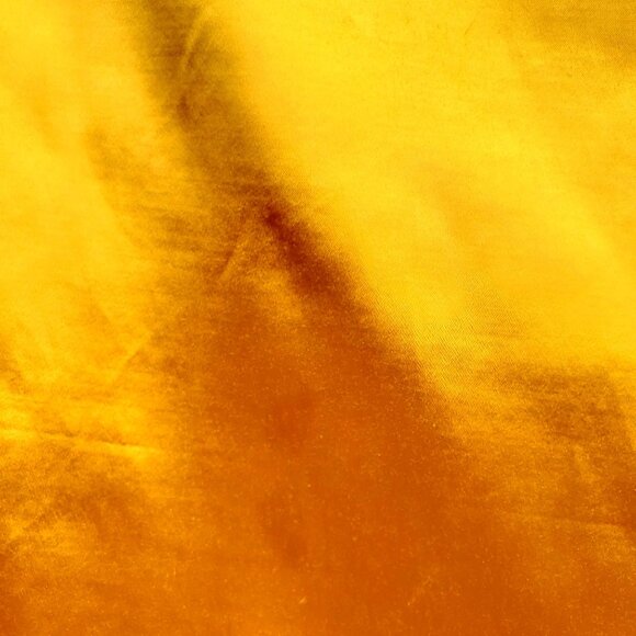 Vintage Yellow Yellow Satin Wiggle Pencil Skirt Size S 50s Metal Zipper - Picture 9 of 11